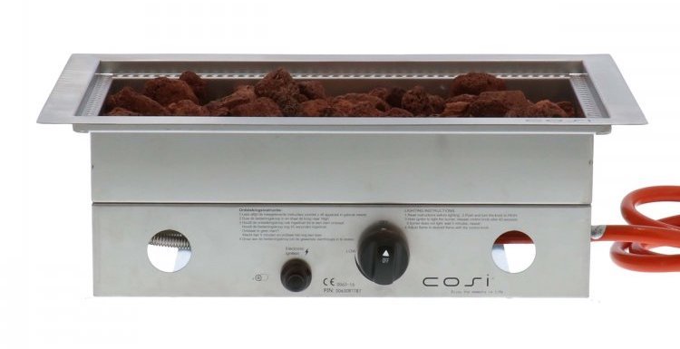 Cosiburner rectangular SS