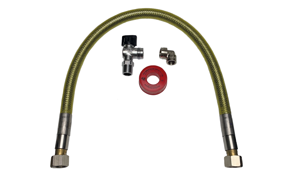  JLF connection set gas hose stainless steel superior 50 cm.