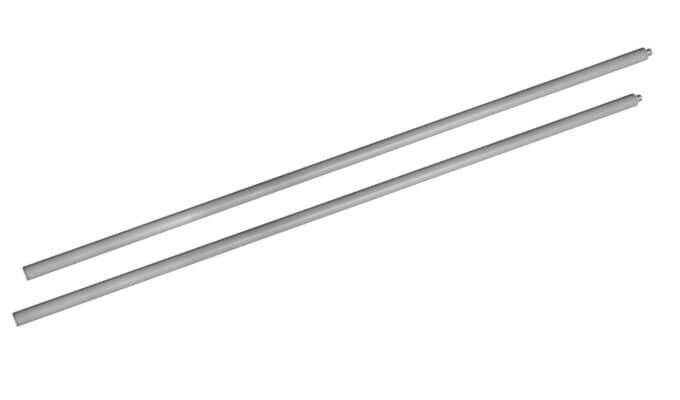 Extension Pole 1200mm Silver 2pack